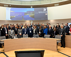 Group shot of U7+ Alliance members at Bocconi University in Milan, Italy