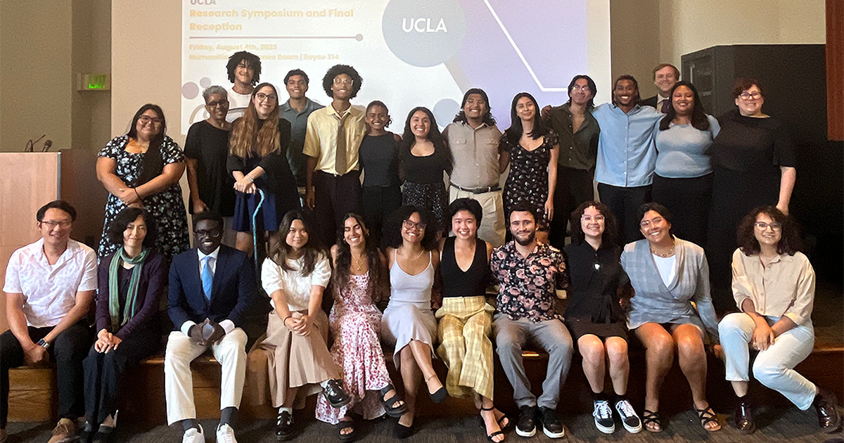 Scholars of UCLA's Undergraduate Research Centers foundations scholars programs. 