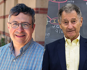 Zvi Bern and Leonard Kleinrock — split screen featuring photo of Bern (left) and Kleinrock (right)