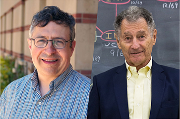 Zvi Bern and Leonard Kleinrock — split screen featuring photo of Bern (left) and Kleinrock (right)