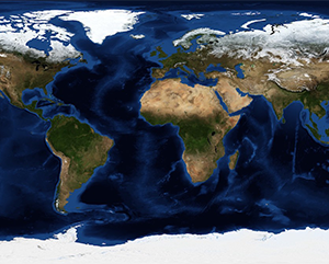 an image of Earth that includes the ocean bathymetry