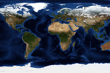 an image of Earth that includes the ocean bathymetry