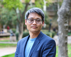David-Kim-high-res-by-Peggy-McInerny-363-241 David Kim portrait outdoors on UCLA campus