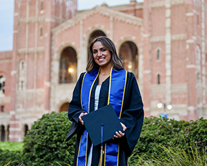 Eva+Danesh+363-241 Eva Danesh wearing graduation gown and holding cap