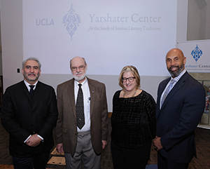 Illuminating-a-New-Era-for-Iranian-Studies-363-241-v2 M. Rahim Shayegan, Elton Daniel, Alex Stern and Darnell Hunt.