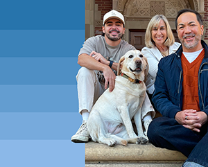 true+bruin+family-363-241 from left to right: Brendan Palomo, Opal, Roxanne Neal, Chris Palomo on campus