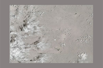 Still from satellite view imagery over Hunga Tonga–Hunga Haʻapai volcano eruption site