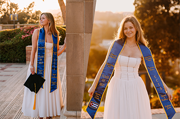 Amanda Penichet in her graduation gear.