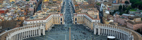 An arial view of Vatican City