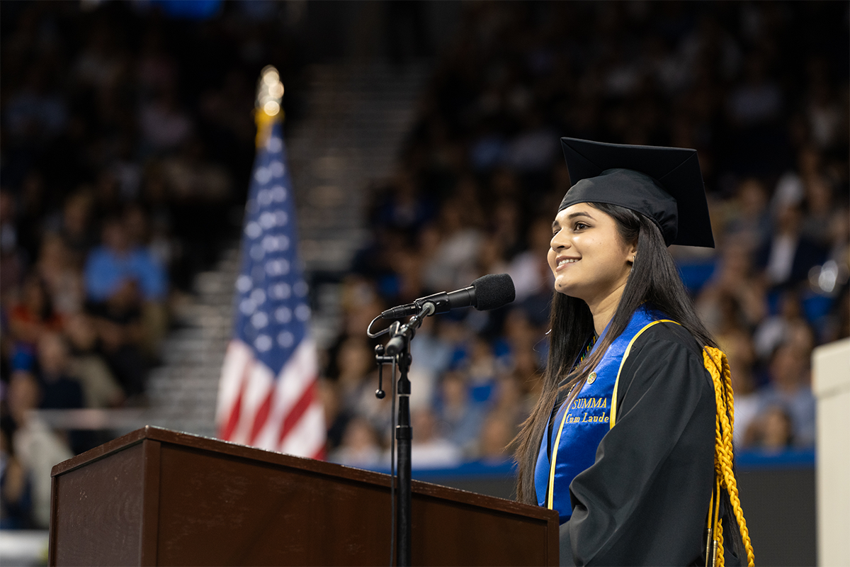 2023 student speaker Faaizah Arshad