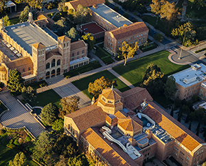 Dickson+Plaza+aerial-363-241 Aerial view of UCLA’s Dickson Plaza, including Royce Hall (top left) and Powell Library (bottom center).