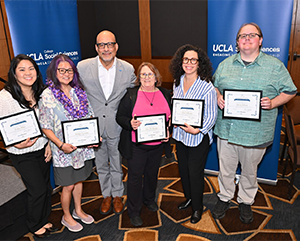 Pictured left to right: Esther Blair, Wendy Fujinami, Dean Abel Valenzuela, Kasi McMurray, Tessa Villaseñor and Steven Johnson.