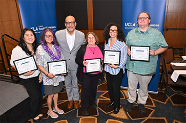Pictured left to right: Esther Blair, Wendy Fujinami, Dean Abel Valenzuela, Kasi McMurray, Tessa Villaseñor and Steven Johnson.