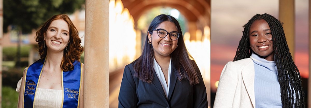 From left to right: Celie Fischer, Shreya Sundar and Stephany Cartney