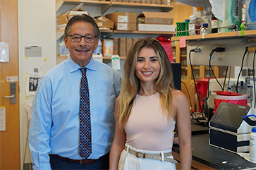 Dr. Donald Kohn and postdoctoral scholar Eva Segura