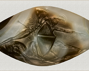 Sealstone with Battle Scene from Kingdom of Pylos exhibition