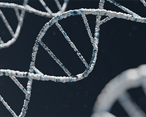 dna-warren-umoh – 363 – 241 Closeup of DNA strands in white and blue