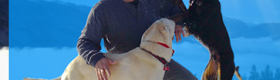 Fred Ramsdell and his two dogs
