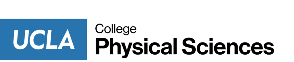 UCLA College Physical Sciences logo with UCLA in white letters on a blue rectangle and College Physical Sciences in black text on a white background.