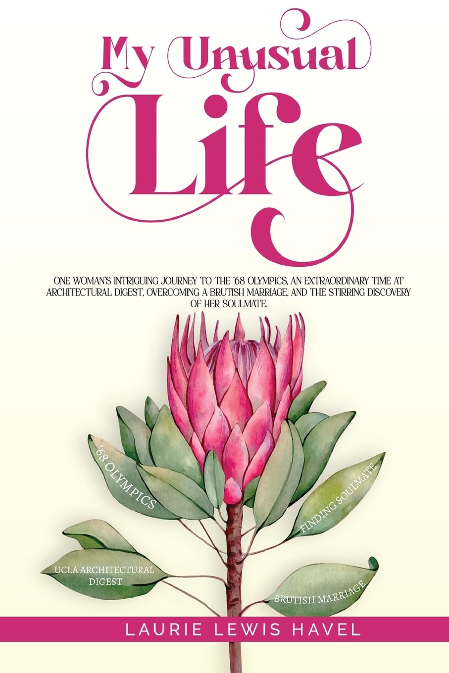Cover of My Unusual Life with a pink lotus flower
