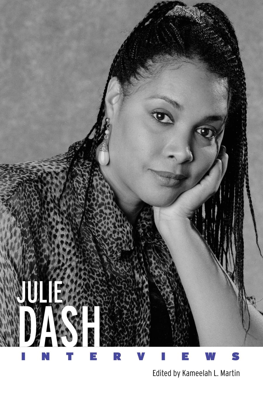 book cover featuring a black and white photo of Julie Dash